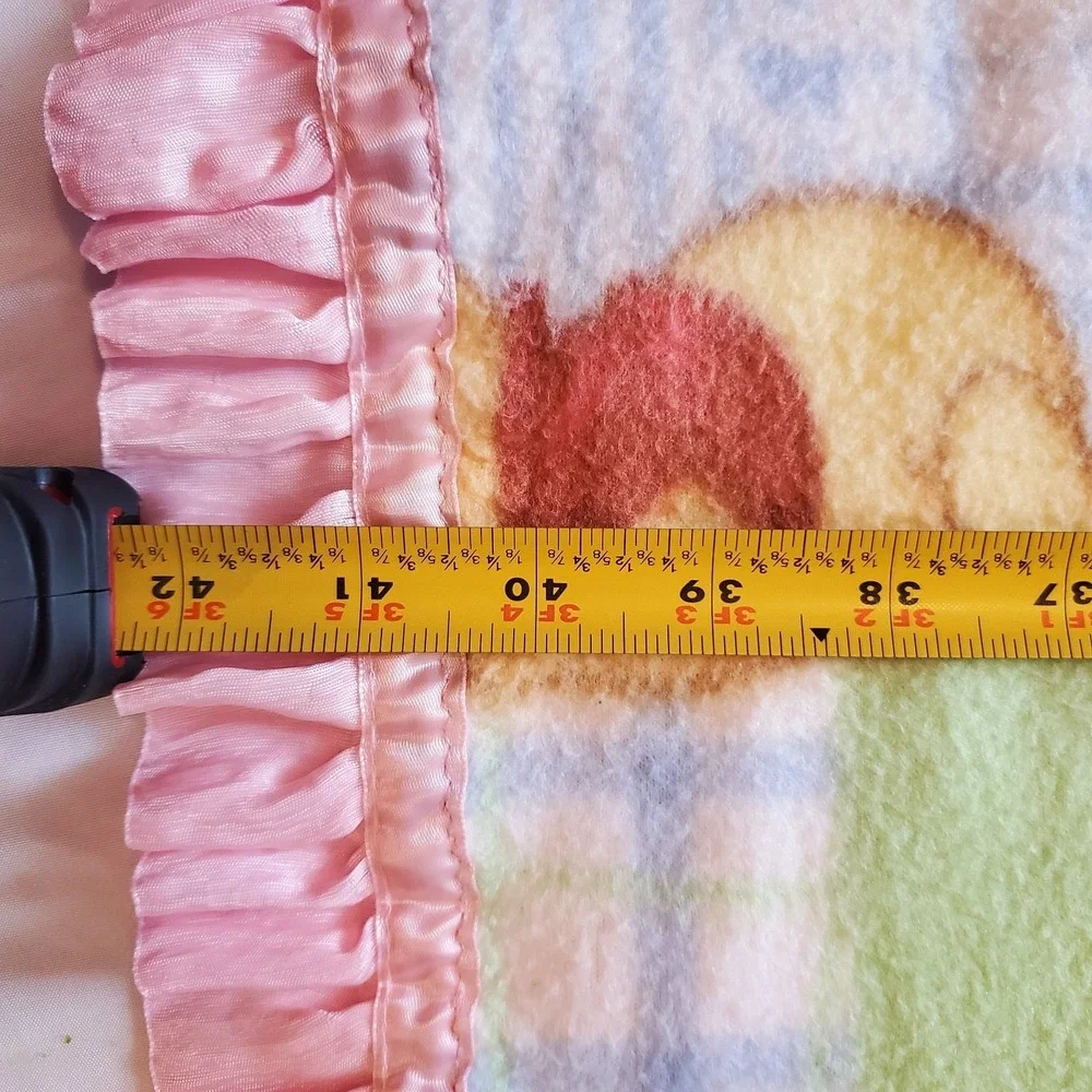 Disney Winnie the Pooh Fleece Baby blanket Tigger Eeyore Piglet Patchwork Pastel